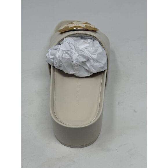 Tory Burch shoes sandals light cream woven wedge heels 6 - Picture 4 of 7